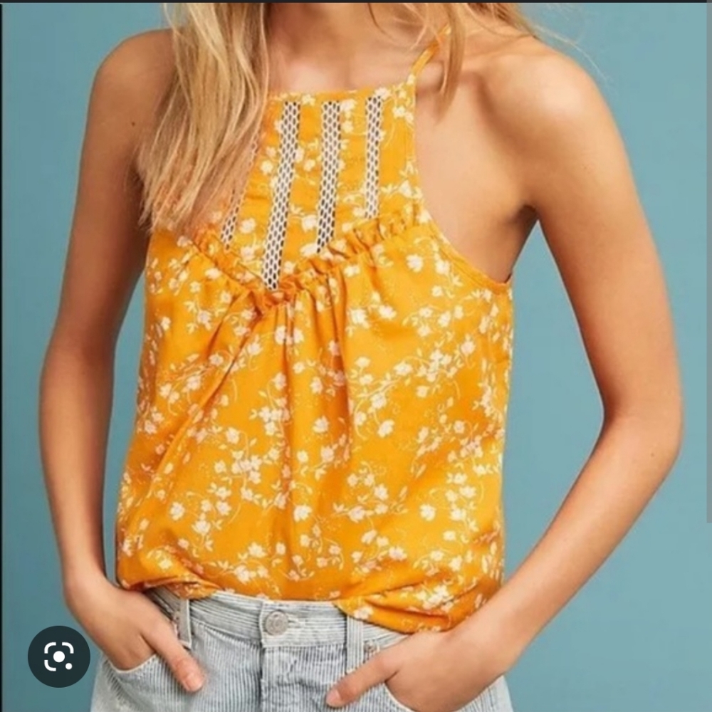 Anthropologie Maeve Floral Tank